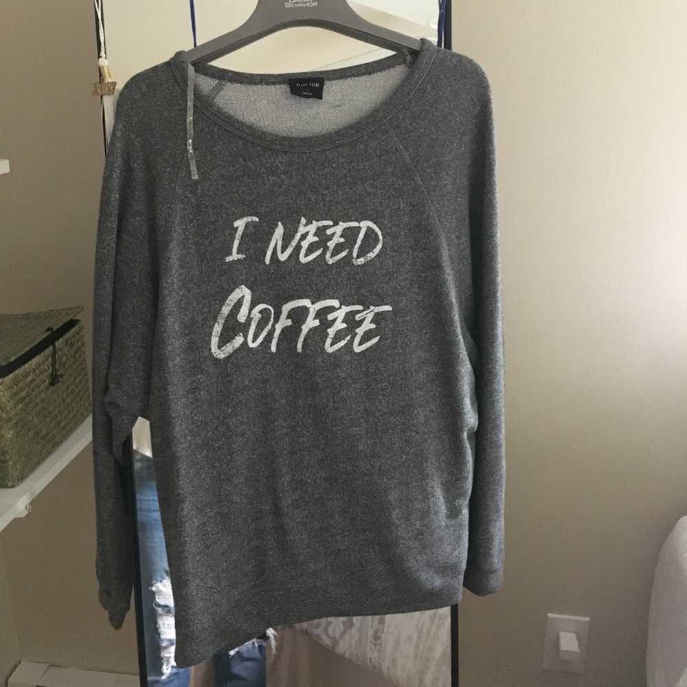 “I Need Coffee” Blank Paige pullover - Picture 1 of 3